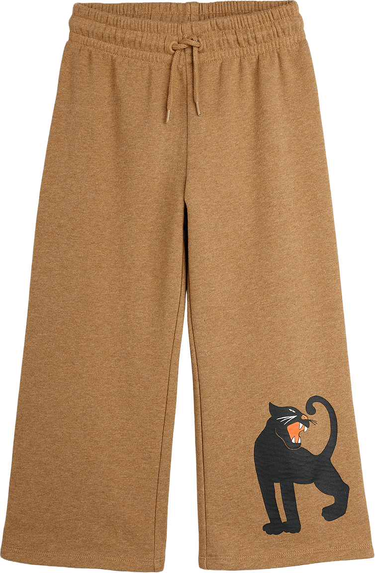 Panther melange sweatpants, från Mini Rodini, i färgen Brown.