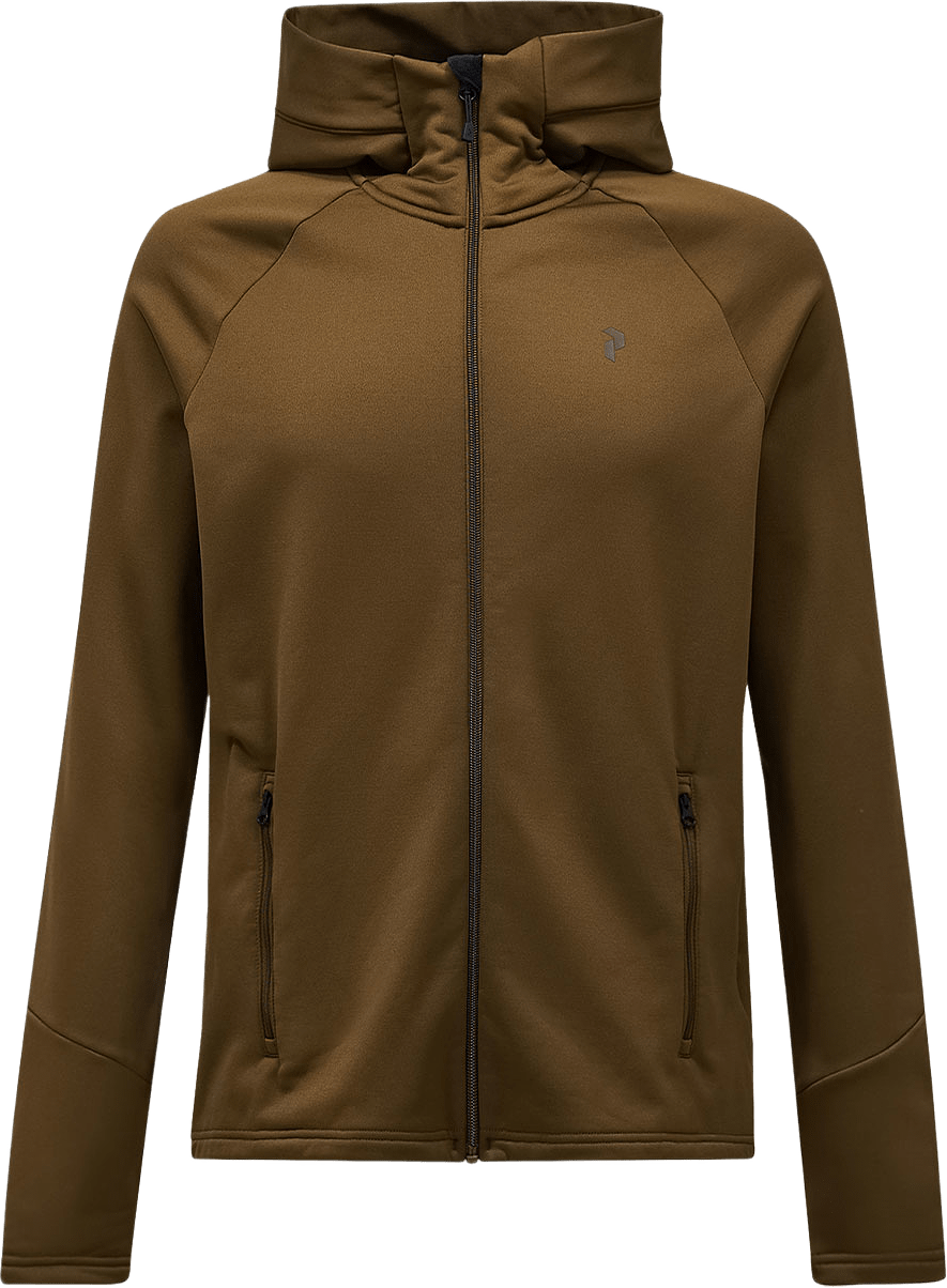 Rider Essentials Zip Hood, från Peak Performance, i färgen Meadow Moss.