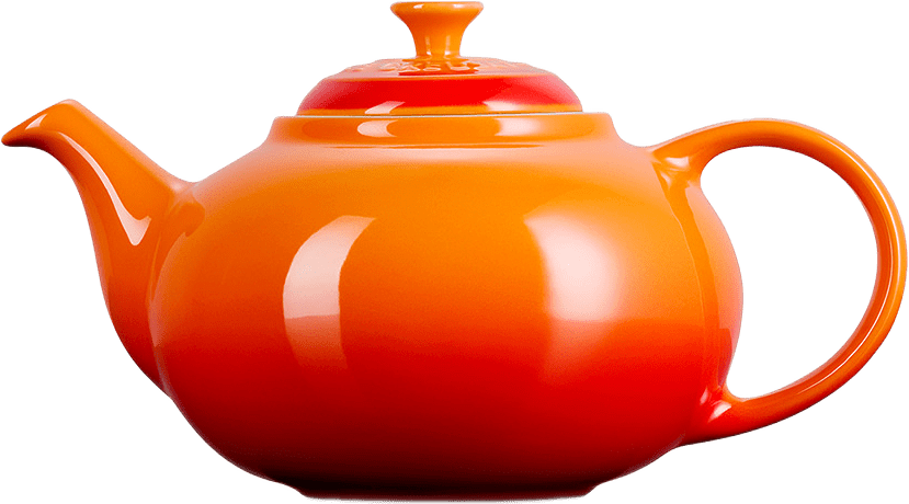 Signature stengods tekanna med filter 1.3L Volcanic, från Le Creuset, i färgen Volcanic.
