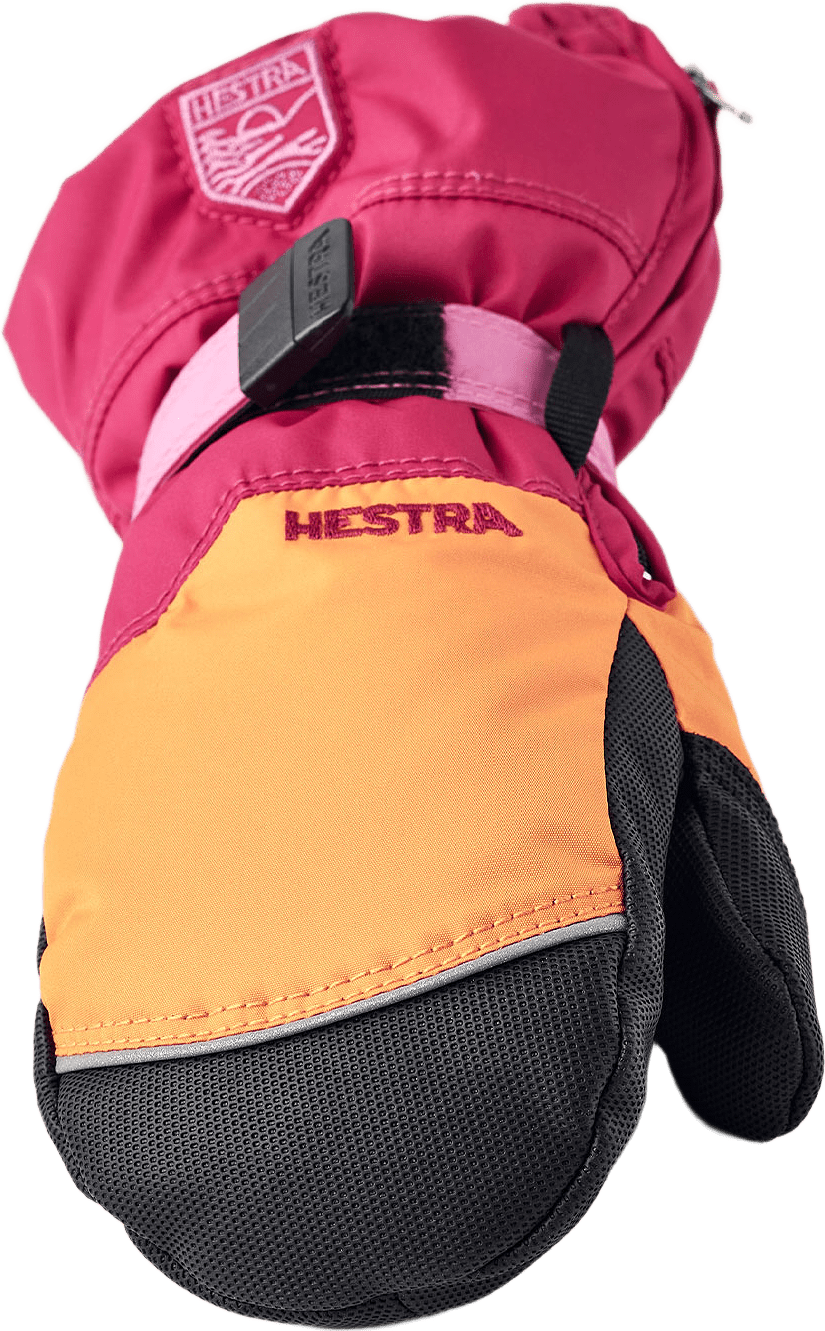 Baby Zip - Mitt, från Hestra, i färgen Orange/Orchid.