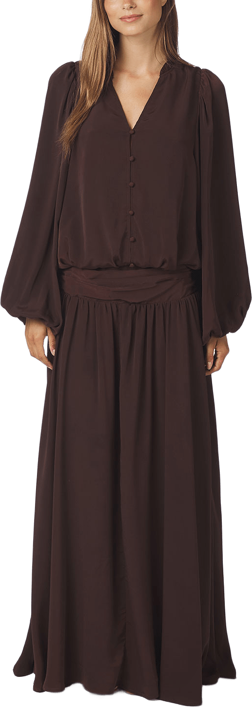 Morien Woven Maxi Skirt, från Neo Noir, i färgen Dark Brown.