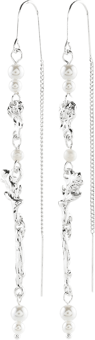 SLOAN chain earrings silver-plated, från Pilgrim, i färgen Silver Plated.