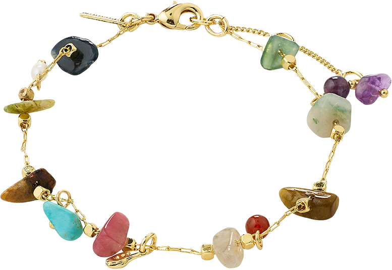 HERE bracelet gold-plated/multi, från Pilgrim, i färgen Gold Plated.