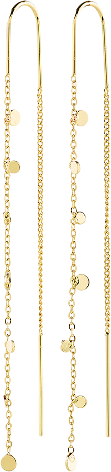 BAYLEN chain earrings gold-plated, från Pilgrim, i färgen Gold Plated.