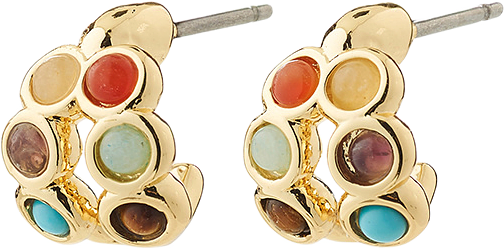 LONNIE earrings gold-plated/multi, från Pilgrim, i färgen Gold Plated.