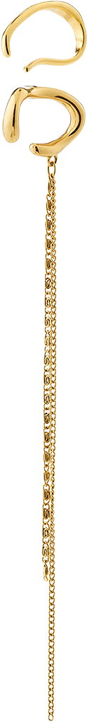 EVON ear cuff, 2-in-1 set, gold-plated, från Pilgrim, i färgen Gold Plated.