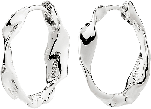 HERE hoop earrings silver-plated, från Pilgrim, i färgen Silver Plated.