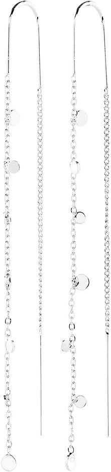 BAYLEN chain earrings silver-plated, från Pilgrim, i färgen Silver Plated.