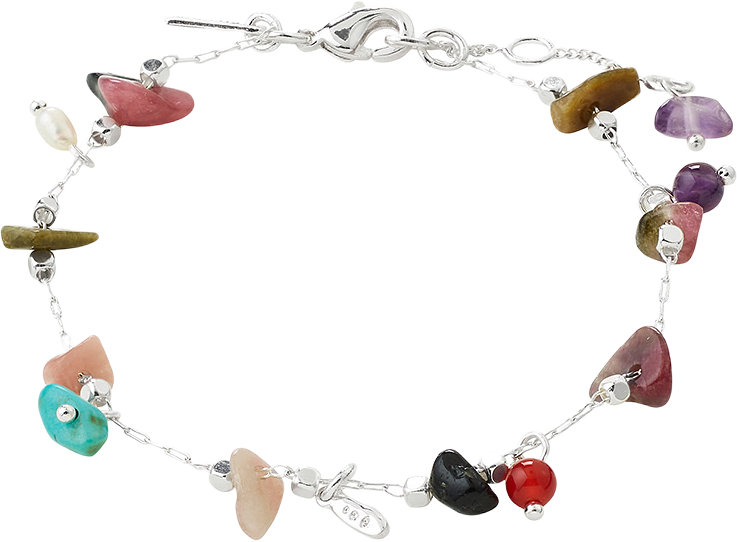 HERE bracelet silver-plated/multi, från Pilgrim, i färgen Silver Plated.