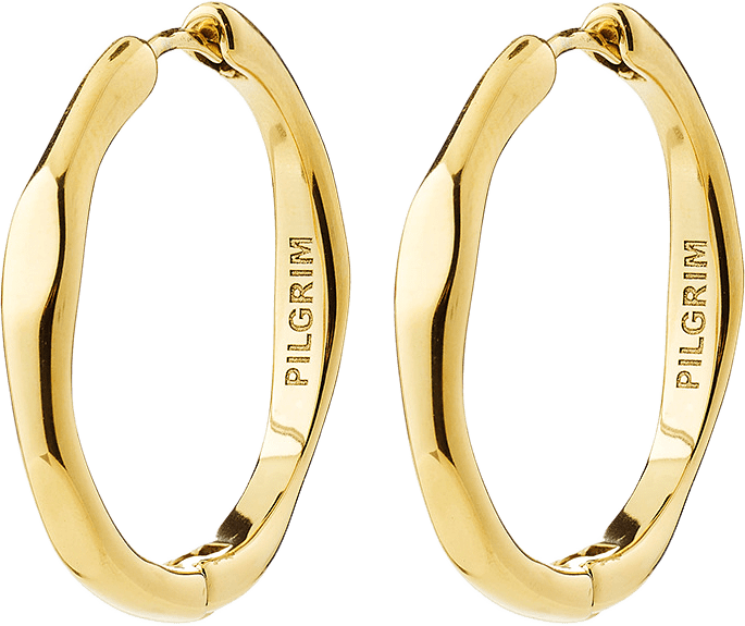 INNER hoop earrings gold-plated, från Pilgrim, i färgen Gold Plated.