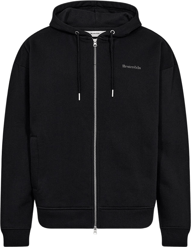 Rtrick Hoodie Zip, från Resteröds, i färgen Black.