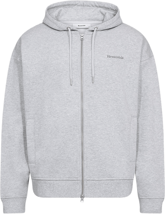 Rtrick Hoodie Zip, från Resteröds, i färgen Light Grey Melange.