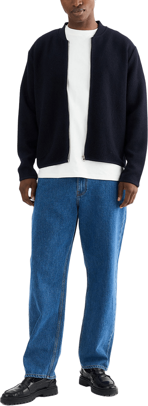 Rtluke Boiled Wool Jacket, från Resteröds, i färgen Navy.
