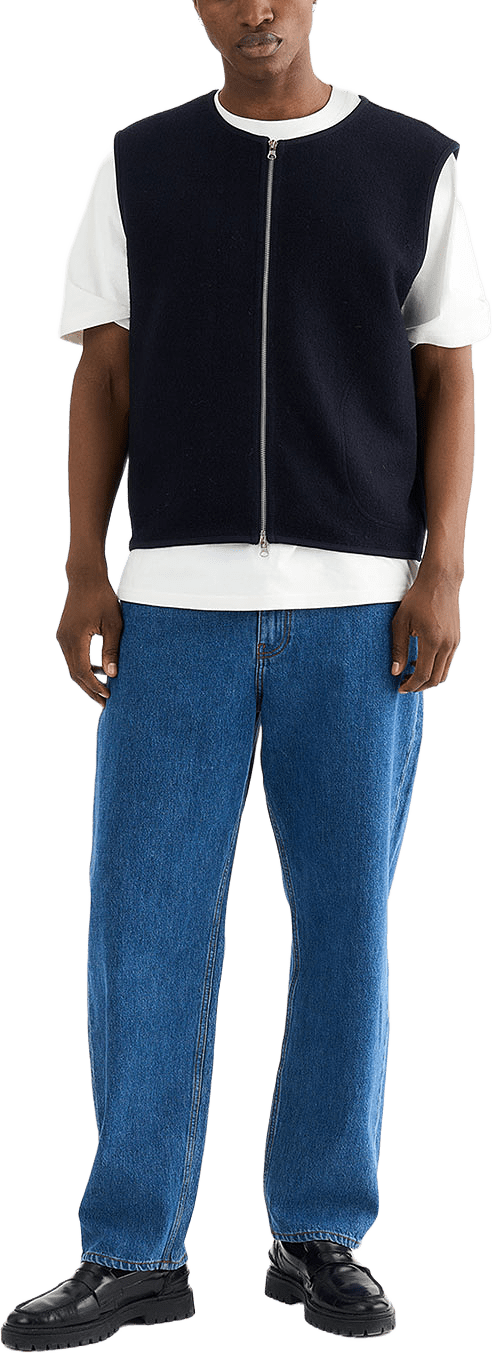 Rtkian Boiled Wool Vest, från Resteröds, i färgen Navy.