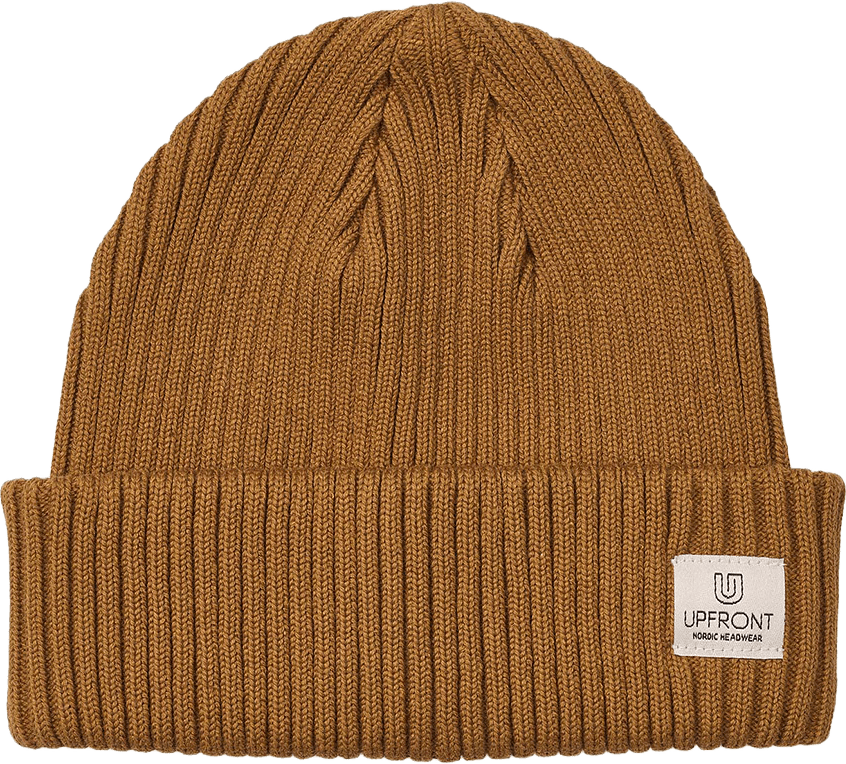 Elton Beanie, från Upfront, i färgen Dk Mustard.
