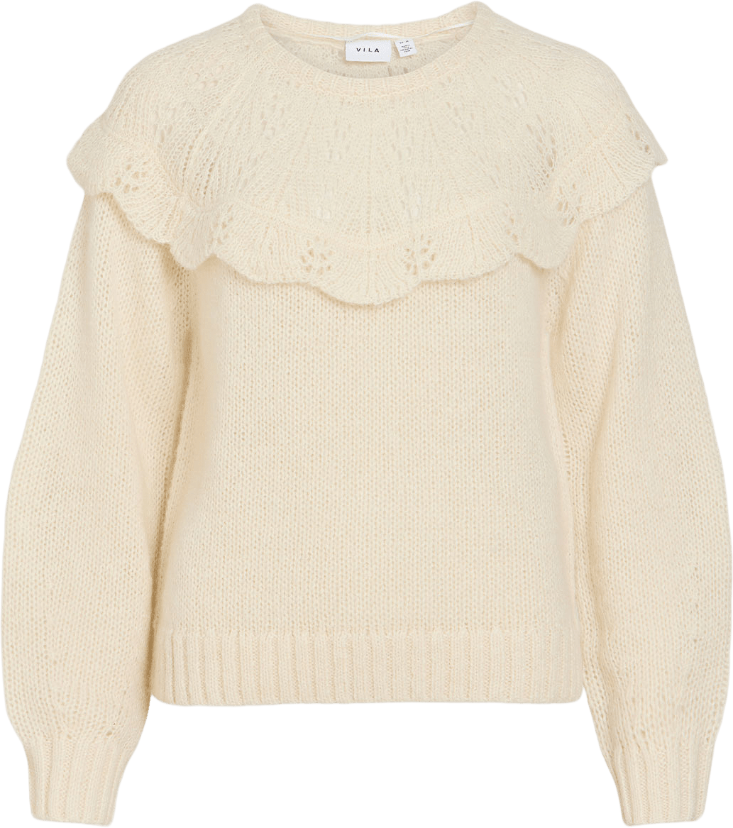 Vimoyano Knit Top, från Vila, i färgen Birch.
