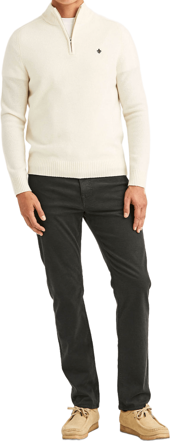Hertford Half Zip, från Morris, i färgen Off White.