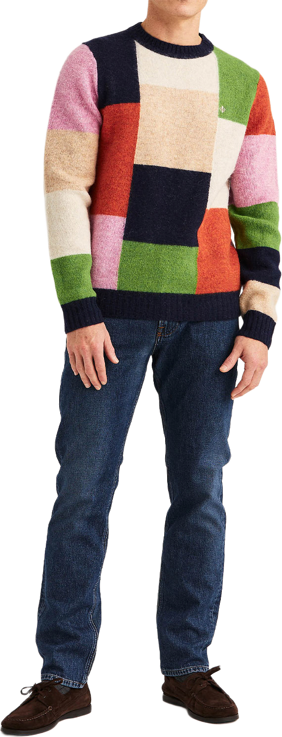 Hubert Sweater, från Morris, i färgen Navy.