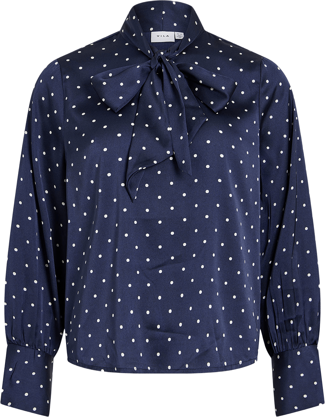 Vialberte Top, från Vila, i färgen Navy Blazer Dots.