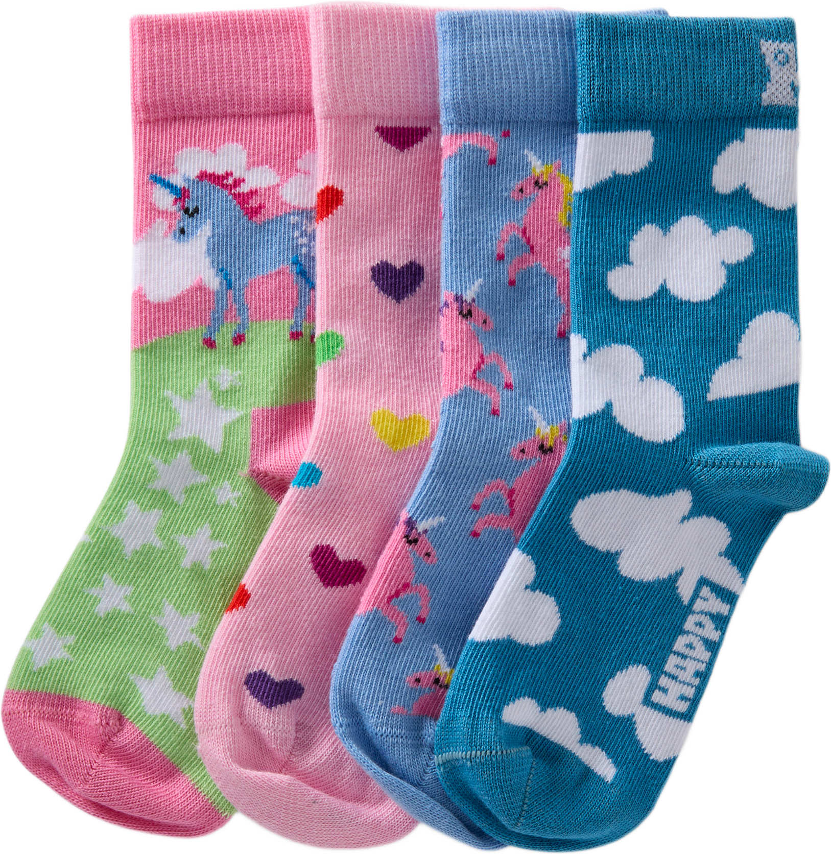 Kids 4-Pack Unicorn Gift Set, från Happy Socks, i färgen Light Blue.
