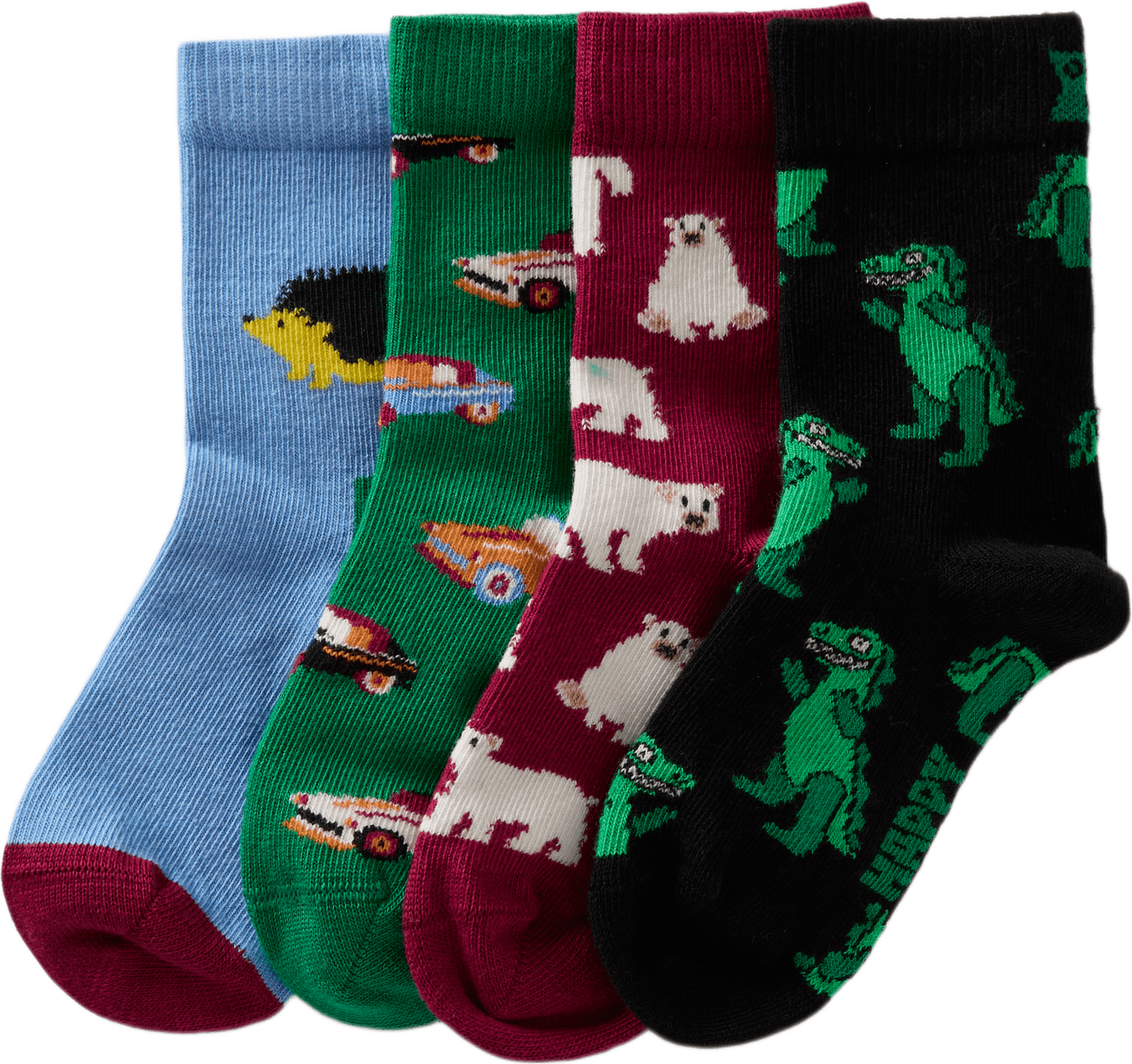 Kids 4-Pack Bear Gift Set, från Happy Socks, i färgen Dark Red.