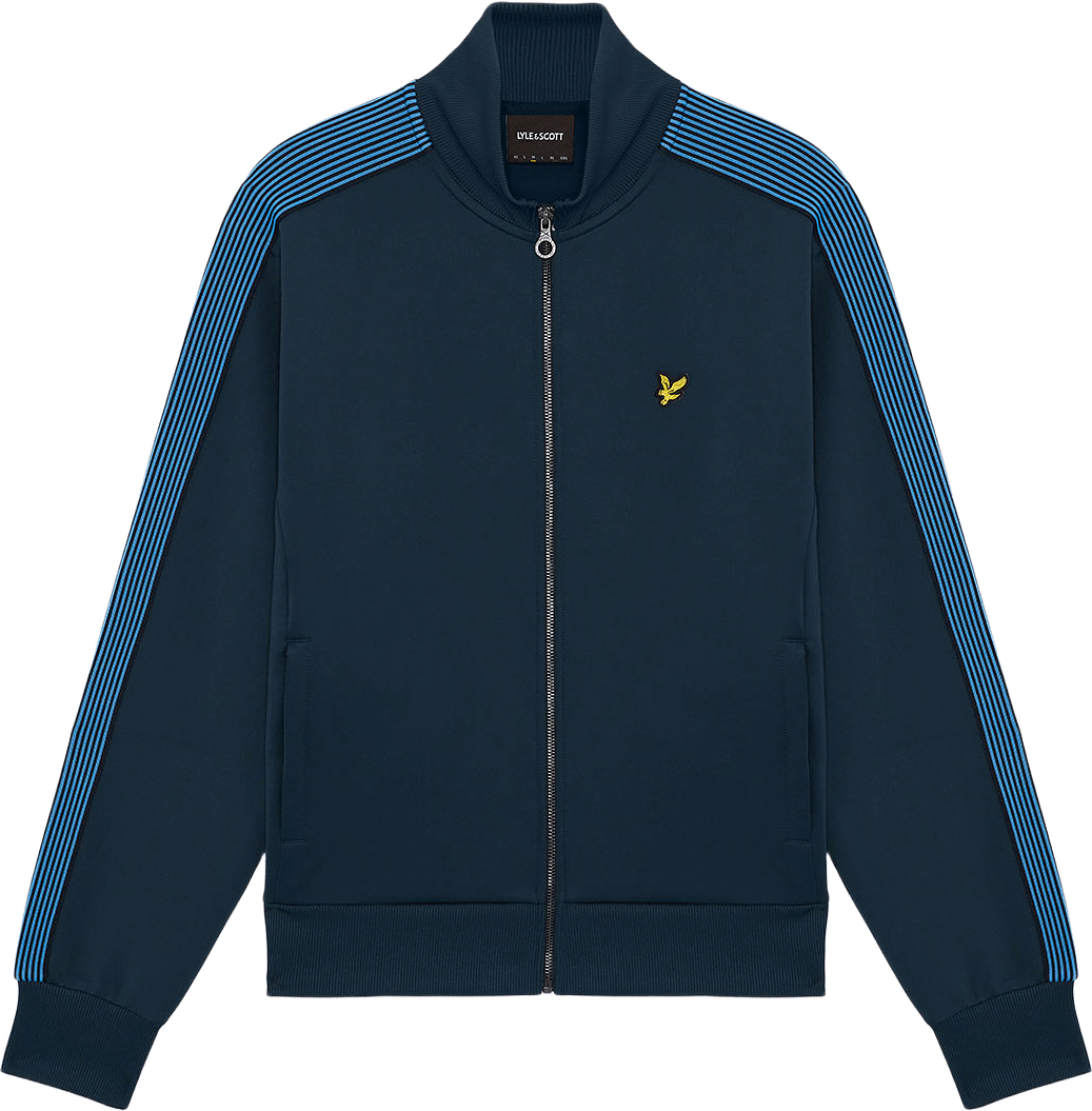 Striped Taped Track Jacket, från Lyle & Scott, i färgen Dark Navy.