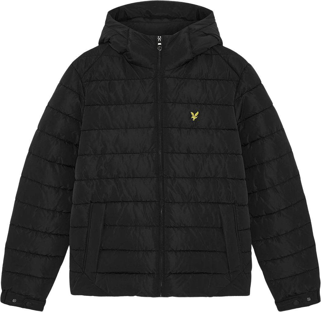 Hooded Quilted Jacket, från Lyle & Scott, i färgen Jet Black.