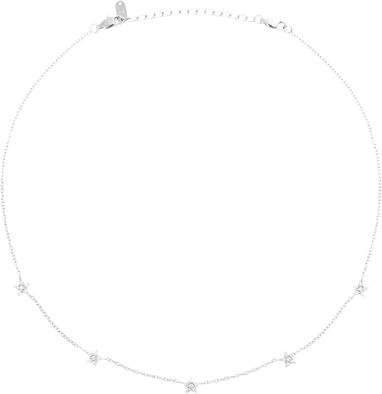 Ellie Steel Necklace, från Mockberg, i färgen Steel.