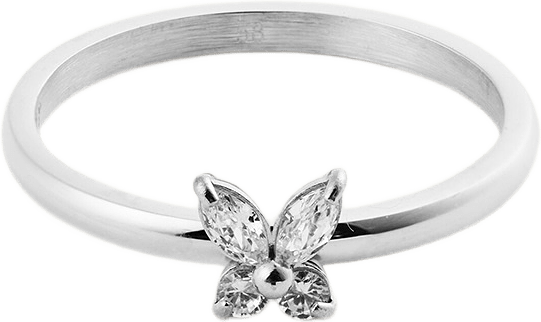 Butterfly Steel Ring, från Mockberg, i färgen Steel.
