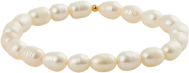 Aura Pearl Gold Bracelet, från Mockberg, i färgen Gold.