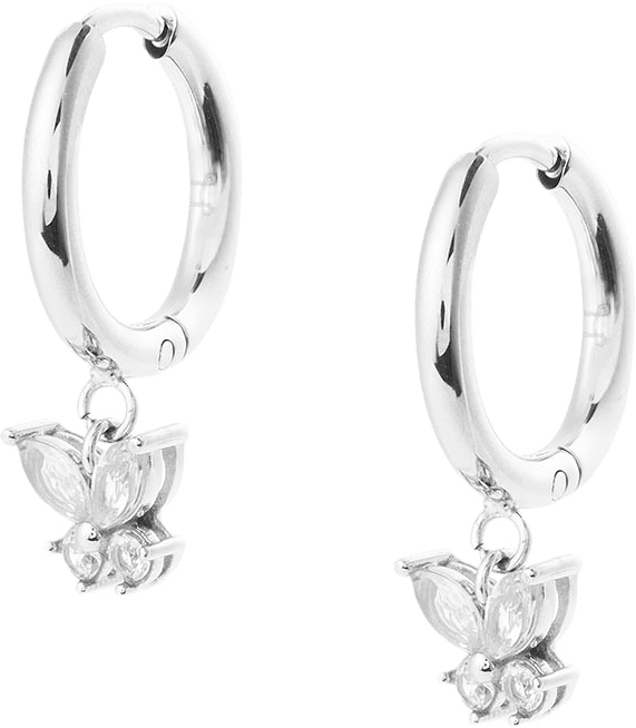 Butterfly Steel Hoops, från Mockberg, i färgen Steel.