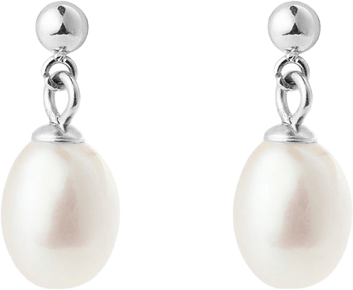 Aura Pearl Steel Earring, från Mockberg, i färgen Steel.