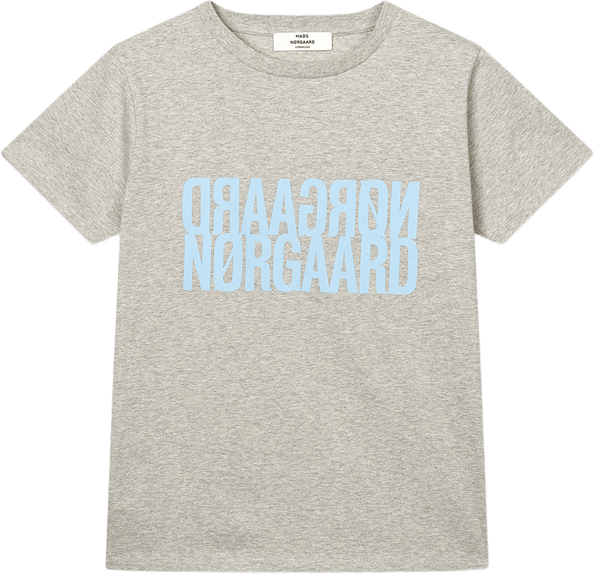 Single Cotton Trenda P Tee, från Mads Nørgaard, i färgen Mid Grey Melange.