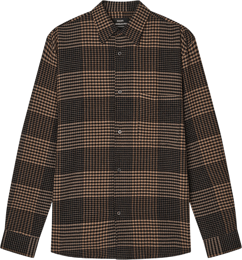Winter Check Marcel Shirt, från Mads Nørgaard, i färgen Turkish Coffee Check.