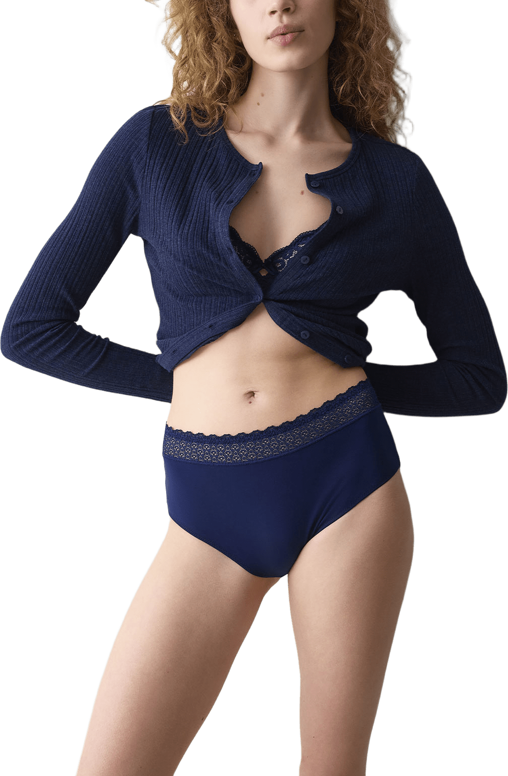 Feel Of Modal Midi Brief, från Triumph, i färgen Admiral.