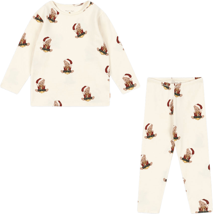 Basic Blouse/Pants Set Gots, från Konges Sløjd, i färgen Teddy Bear.