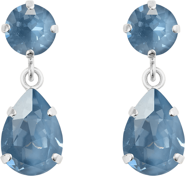 Mini Drop Earrings, från Caroline Svedbom, i färgen Rhodium.