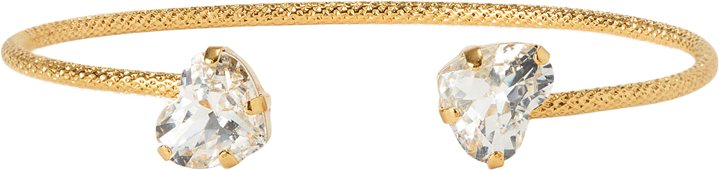 Amour Bracelet, från Caroline Svedbom, i färgen Crystal - Gold.