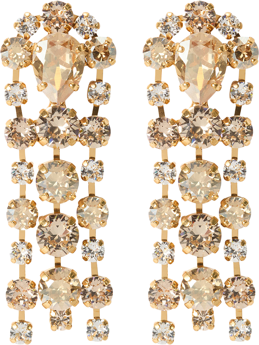 Soiree Earrings, från Caroline Svedbom, i färgen Crystal Golden Combo - Gold.