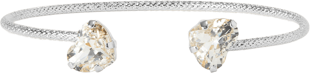 Amour Bracelet, från Caroline Svedbom, i färgen Crystal - Rhodium.