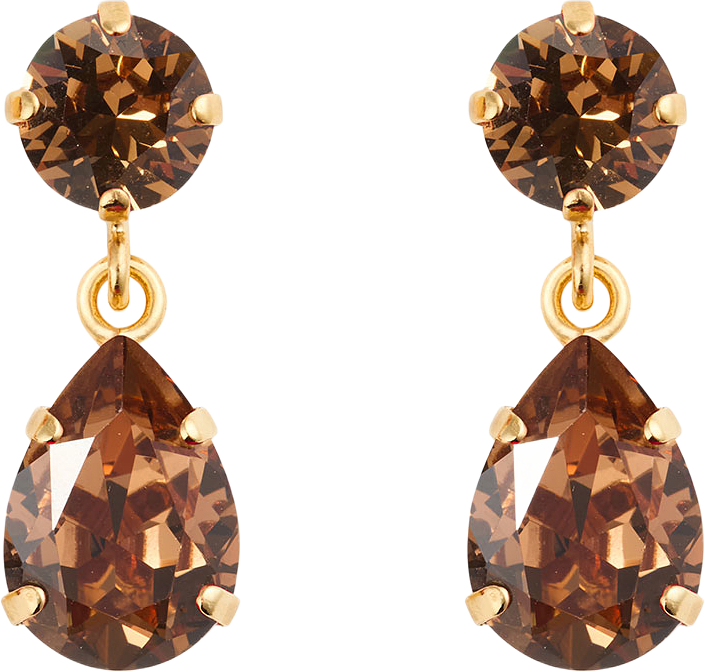 Mini Drop Earrings, från Caroline Svedbom, i färgen Gold.