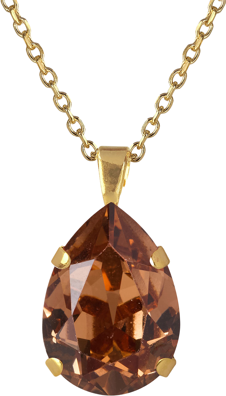 Mini Drop Necklace, från Caroline Svedbom, i färgen Gold.