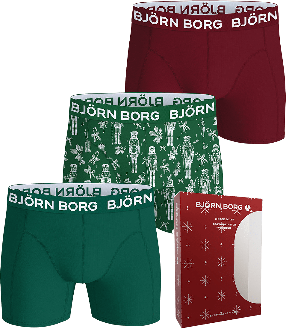 Cotton Stretch Boxer 3-pack, från Björn Borg, i färgen Multipack 1.