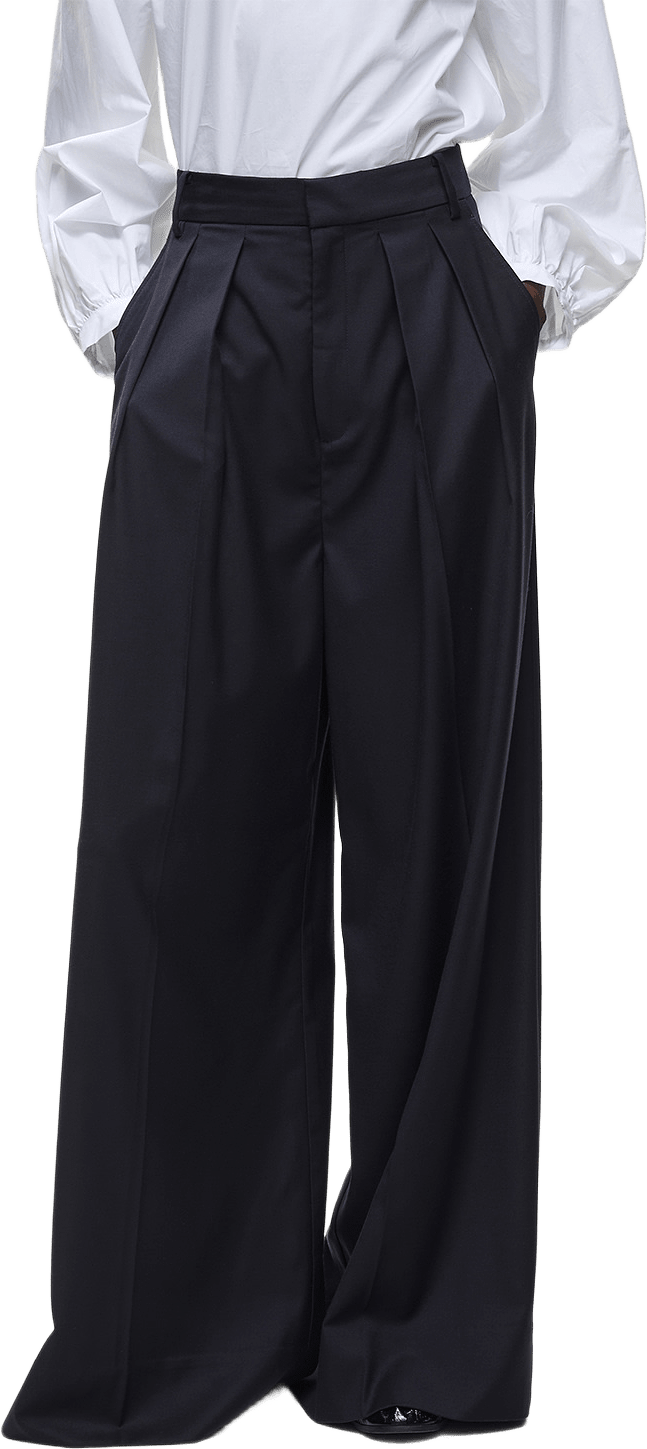 LovenIW Wide Pants, från Inwear, i färgen Marine Blue.