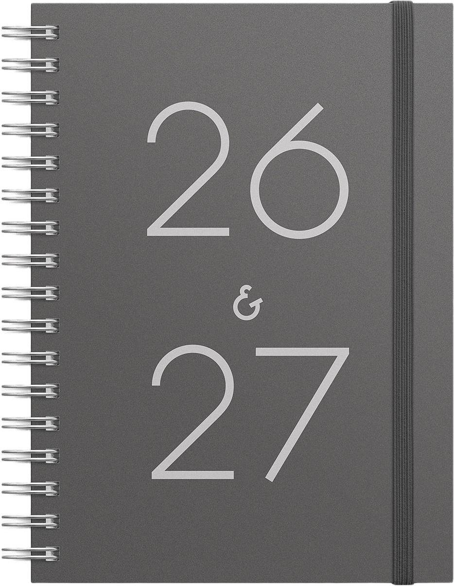 Kalender 26/27 Senator A6 Stone, från Burde, i färgen Grå.