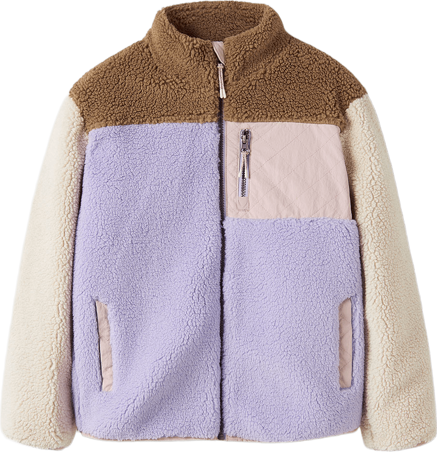 Macey Teddy Jacket, från Name It, i färgen Lavender.