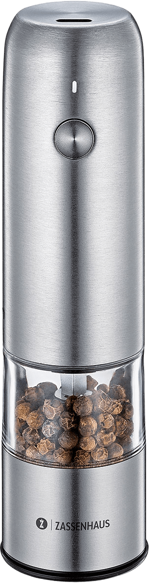 Elektisk Pepparkvarn USB 14cm Rostfri, från Zassenhaus, i färgen Rostri.