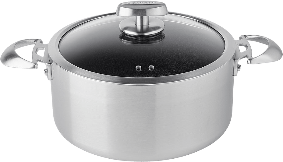 Gryta med lock belagd 4,8l 24cm CS+, från Scanpan, i färgen Rostfritt Stål.