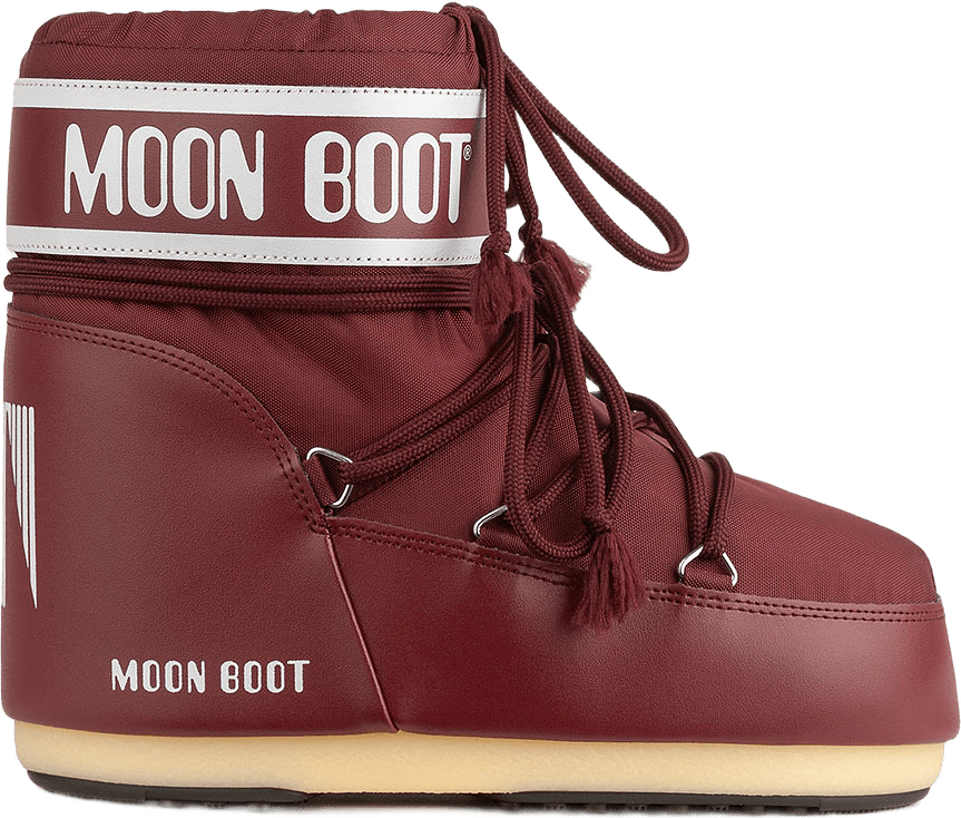 Icon Low Nylon, från Moon Boot, i färgen Burgundy.