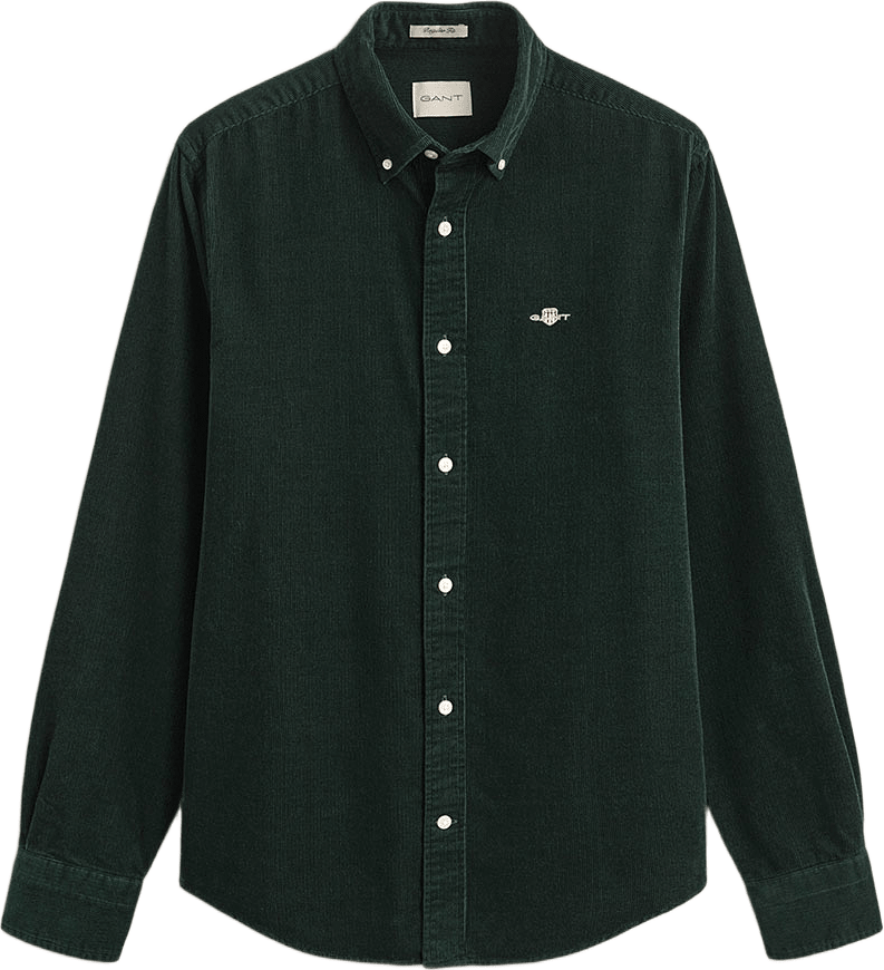 Reg Corduroy Shirt, från GANT, i färgen Tartan Green.